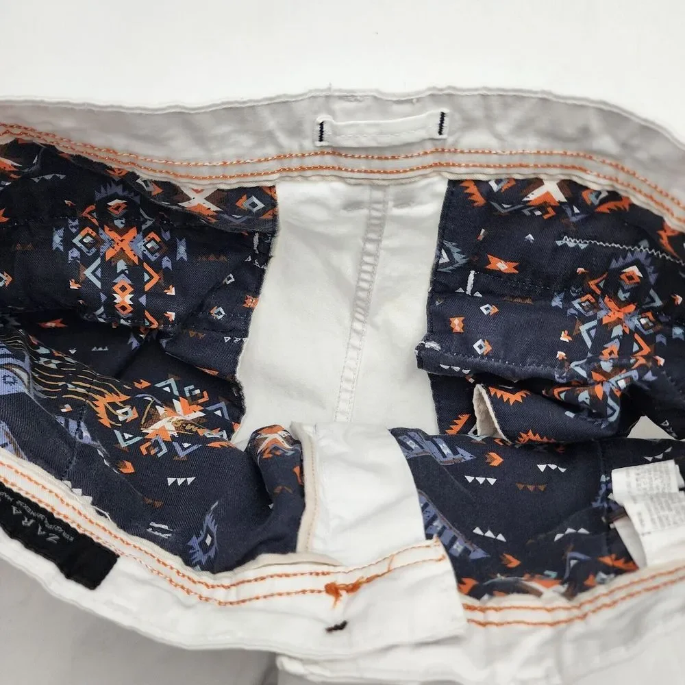 Zara Men's Size 32 Shorts White  Cotton‎ SEE PHOTOS READ